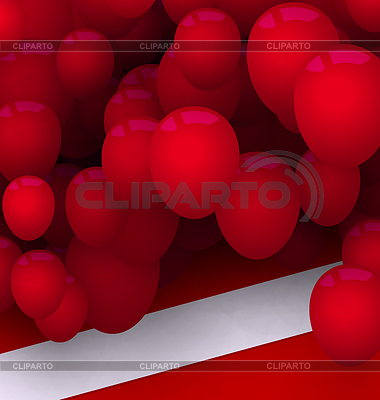 Bright Card with Red Balloons for Your Holiday | Stock Vector Graphics |ID 5712807