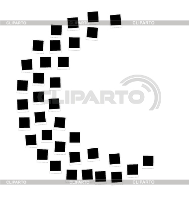 Set photo frame creative shape moon | Stock Vector Graphics |ID 5713095