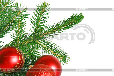 Árbol de Navidad con bolas rojas | Foto de alta resolución |ID 3447275