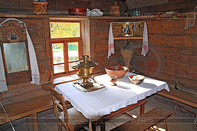 Interior in rural wooden house | High resolution stock photo |ID 3441273