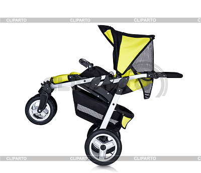 Modern pram against white background | High resolution stock photo |ID 4793715