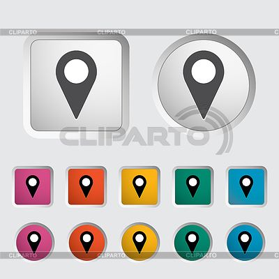 Mapa puntero único icono | Ilustración vectorial de stock |ID 3703498