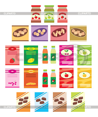 Conjunto de envases de productos | Ilustración vectorial de stock |ID 3445619