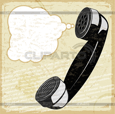 Vintage-Karte mit Hörer | Stock Vektorgrafik |ID 3572713
