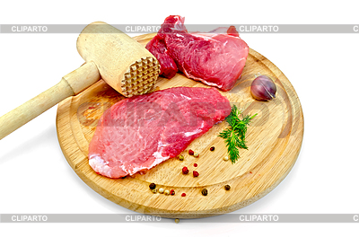Carne rechazó con un mazo de madera | Foto de alta resolución |ID 3676998