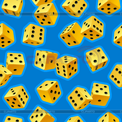 Würfel nahtlose Hintergrund. Gelb auf blau | Stock Vektorgrafik |ID 3387899