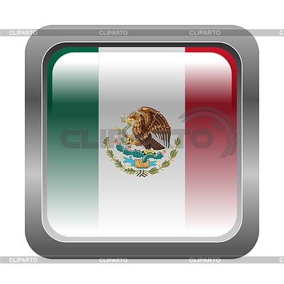 Metallic button in colors of Mexico | Stock Vector Graphics |ID 3591495