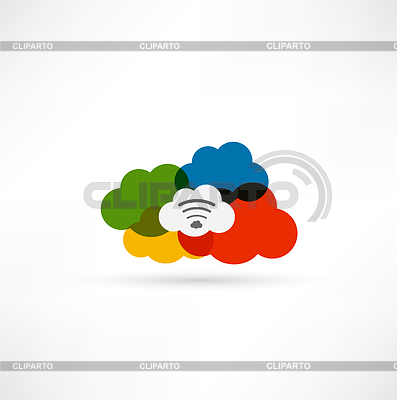 Cloud Wi-Fi-Symbol | Stock Vektorgrafik |ID 3671819