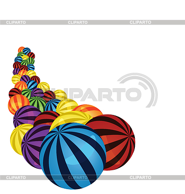 Bolas coloridas esquina | Ilustración vectorial de stock |ID 3474467