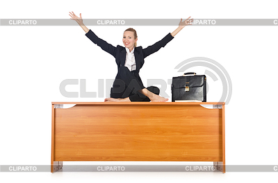 Empresaria Mujer sentada en la mesa de | Foto de alta resolución |ID 3450818