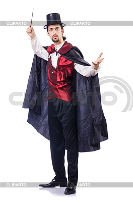 Magician with his magic wand | High resolution stock photo |ID 3538965