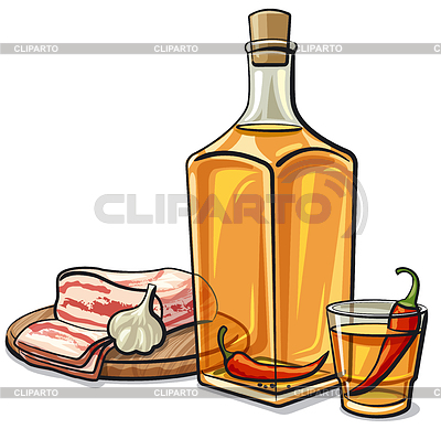 Vodka ucraniano con pimienta fría | Ilustración de alta resolución |ID 5651752