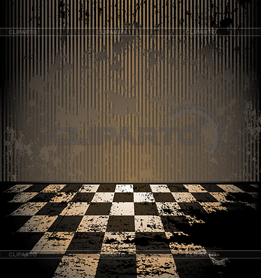 Dirty room with checkered floor | Stock Vector Graphics |ID 3434400