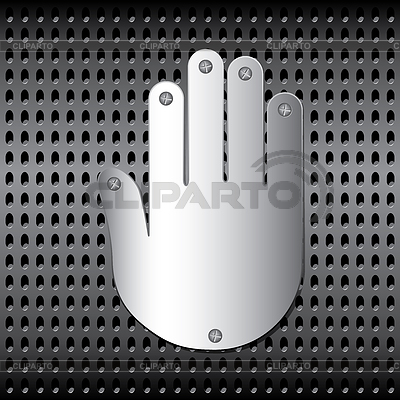 Stoppen Metall Hand | Stock Vektorgrafik |ID 3436298
