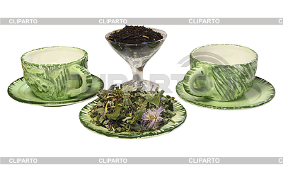 Black both grassy tea and green mugs | High resolution stock photo |ID 3486270