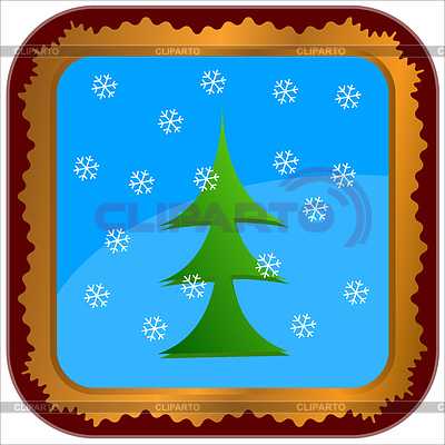 Capítulo con el fir-tree | Ilustración vectorial de stock |ID 3448445