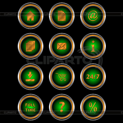 Big set web of green icons | Stock Vector Graphics |ID 3449839