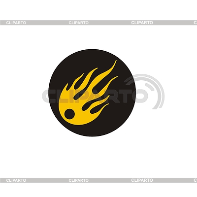 Flame in black circle | Stock Vector Graphics | AccuLOGO - Selling exclusive rights |ID 3461152