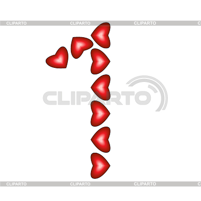 Nummer 1 machte der Herzen | Stock Vektorgrafik |ID 3467814