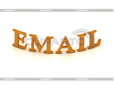 EMAIL sign with orange letters | High resolution stock illustration |ID 3477927