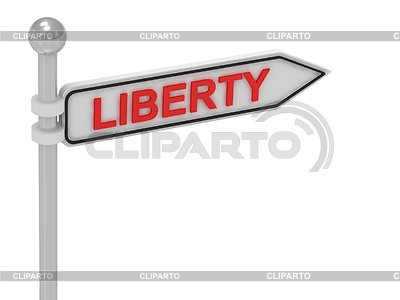 LIBERTY стрелку знак с буквами | Иллюстрация большого размера |ID 3595953