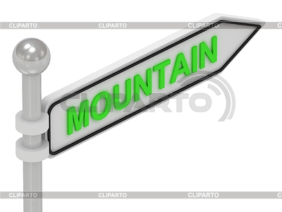 MOUNTAIN arrow sign with letters | High resolution stock illustration |ID 3595958