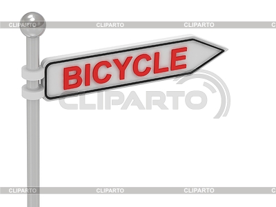 BICYCLE arrow sign with letters | High resolution stock illustration |ID 3595971