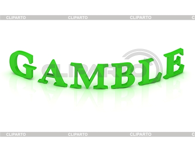 JUGAR cartel con la palabra verde | Ilustración de alta resolución |ID 3601445