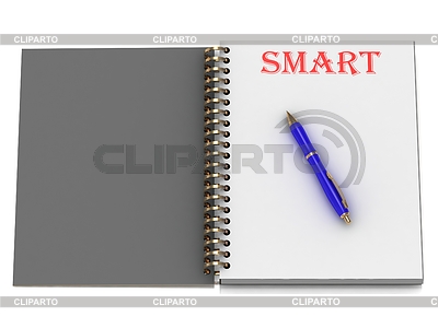 SMART слова на странице записной книжки | Иллюстрация большого размера |ID 3602535