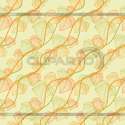 Modelo de hoja de otoño macro. de fondo inconsútil | Ilustración vectorial de stock |ID 3503564