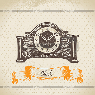 Reloj de la vendimia | Ilustración vectorial de stock |ID 3552567