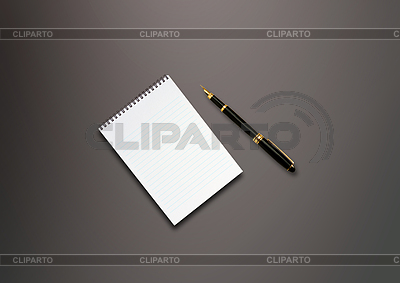 Pen and blank paper on table | High resolution stock photo |ID 3523605
