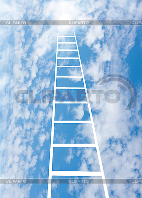 Stair upwards in sky to sun, collage | High resolution stock photo |ID 3701597