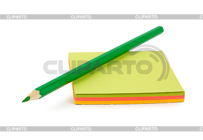 Lápiz verde en el papel | Foto de alta resolución |ID 3554855