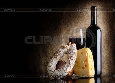 Botella de vino y queso | Foto de alta resolución |ID 3556615