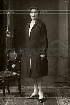 Retro woman postcard | High resolution stock photo |ID 3583899