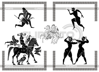Old greek set illustration | High resolution stock illustration |ID 3662697
