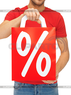 Las manos del hombre del `s de la celebración de bolsa de la compra | Foto de alta resolución |ID 3650480