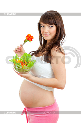 Pregnant woman eating healthy food | High resolution stock photo |ID 3659509