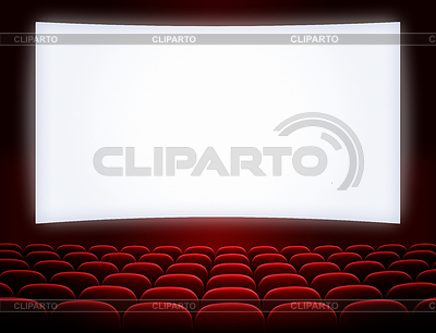 Cinema screen with open red seats | High resolution stock photo |ID 4647759
