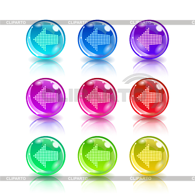 Conjunto de iconos coloridos con las flechas | Ilustración vectorial de stock |ID 3694307