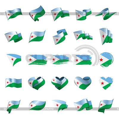 Dschibuti Flagge, | Stock Vektorgrafik |ID 6505683