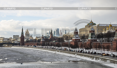 Вид на Кремль в Москве, Россия. День 15 января | Фото большого размера |ID 6760974