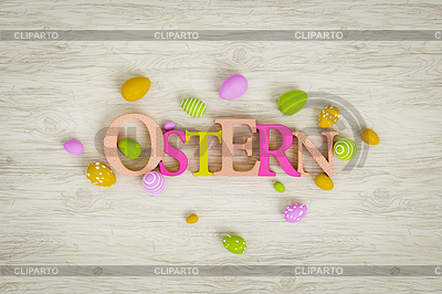 Word easter in german language | High resolution stock illustration |ID 6522526