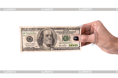 Mano sosteniendo dólares de dinero, | Foto de alta resolución |ID 6496271