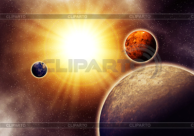 Abstract solar system | High resolution stock illustration |ID 4619256