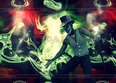 3D African man conjure | High resolution stock illustration |ID 7248904