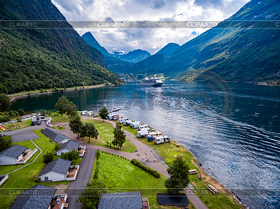 Geiranger Fjord, Norwegen Luftaufnahmen | Foto mit hoher Auflösung |ID 6499288