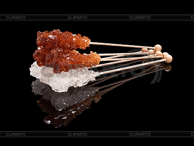 Set lying sticks of brown and white sugar | High resolution stock photo |ID 6445264