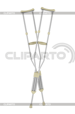 Pair of crutches | High resolution stock illustration |ID 6019709